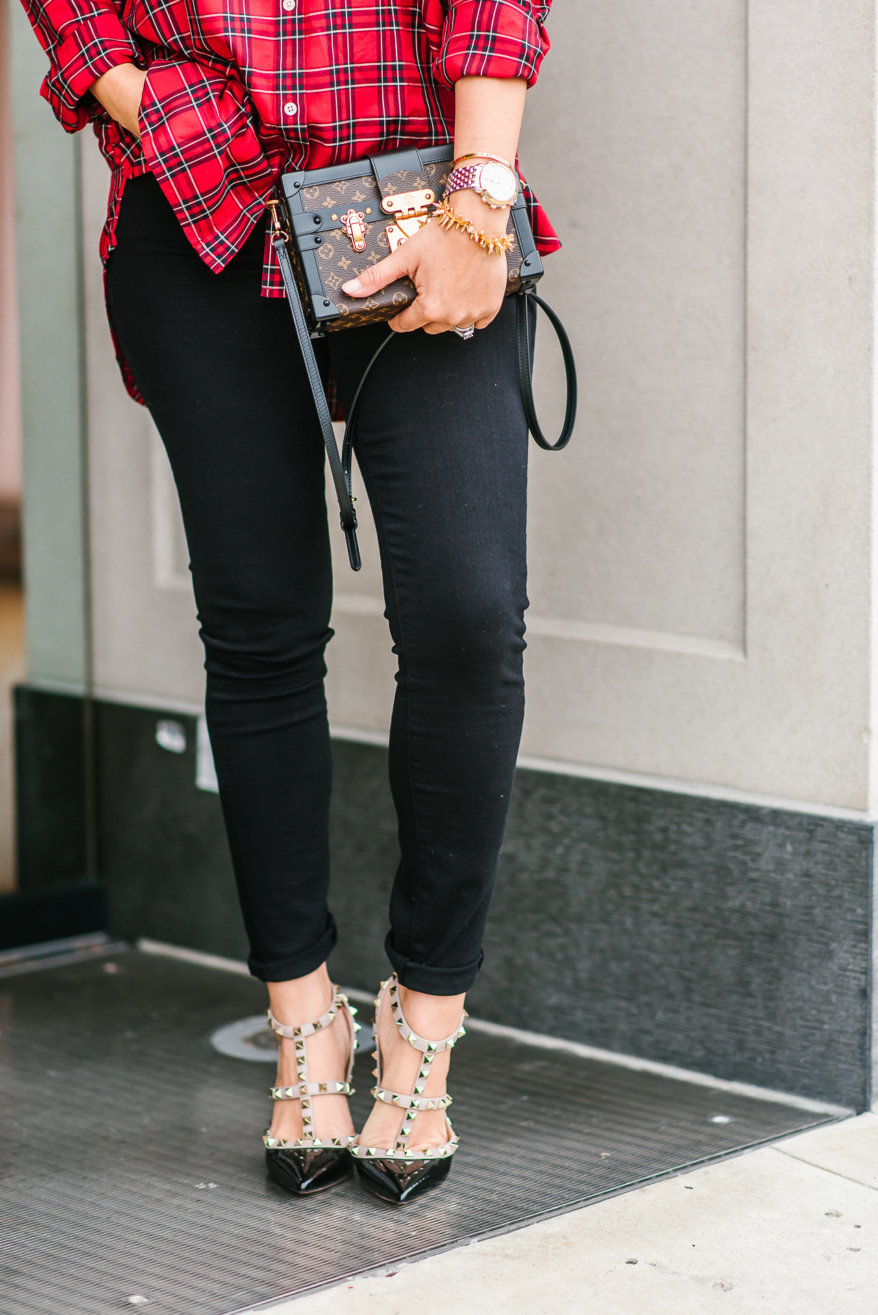 Red Plaid + Rockstuds | LuxMommy | Houston Fashion, Beauty and ...