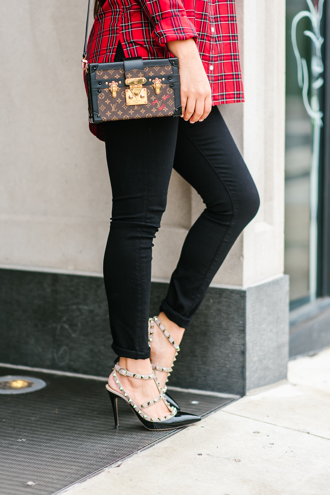 Red Plaid + Rockstuds | LuxMommy | Houston Fashion, Beauty and ...