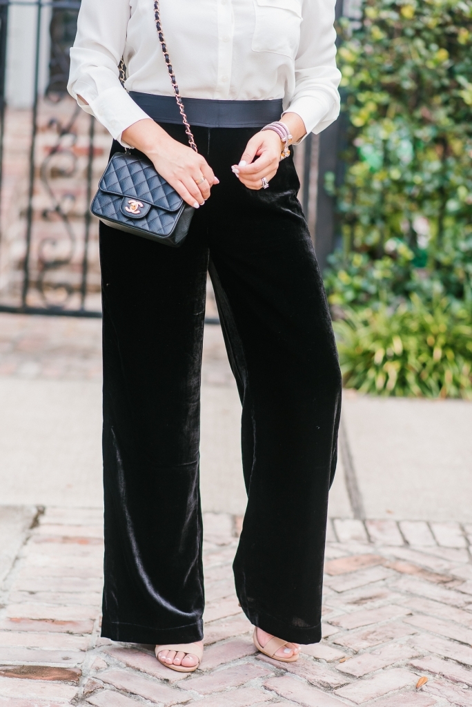 2 easy ways to style velvet pants. - dress cori lynn | Velvet pants outfit, Velvet  pants, Velvet flare pants