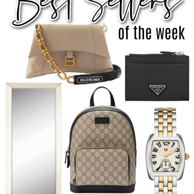 Houston top fashion and lifestyle blogger LuxMommy shares the top 5 best sellers of the week a balenciaga handbag, prada waller, gucci backpack, floor length mirror and michele watch