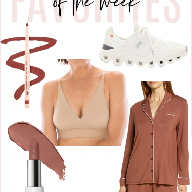 Houston fashion/lifestyle blogger LuxMommy shares best sellers of the week including favorite lip liner and lipstick, bra, pajama set, and sneakers