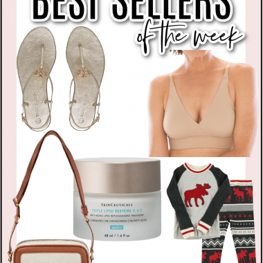 Houston fashion/lifestyle blogger LuxMommy shares best sellers of the week including Tory Burch sandals on sale, the best bralette, Balmain shoulder bag, SkinCeuticals facial moisturizer, and kids pajamas