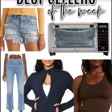 Houston fashion/lifestyle blogger LuxMommy shares best sellers of the week including ripped denim shorts, current favorite pair of jeans, a zip up jacket, the best basic tank, and an air fryer you need!