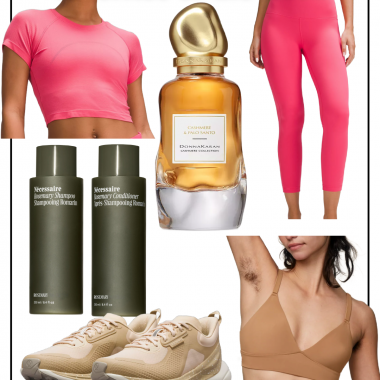 Houston lifestyle influencer LuxMommy shares favorites of the week lululemon, donna karen perfume, rosemary shampoo and conditioner workout sneakers bralette